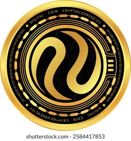 injective protocol-inj cryptocurrency drawings on abstract background. 3d illustrations.