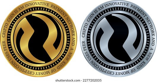 Injective protocol-inj virtual currency images. 3D illustration. vectors.
