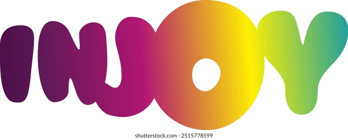 texto de injoy, cor de gradiente texto de injoy, vetor de injoy, design de texto