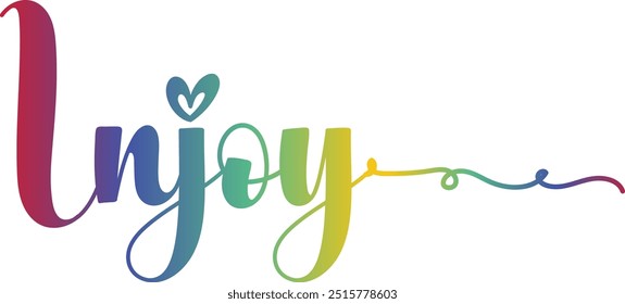 texto injoy, gradiente color injoy texto, injoy Vector, diseño de texto