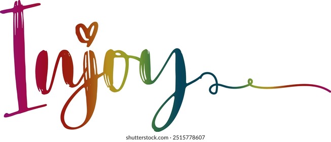 injoy text, Farbverlauf injoy text, injoy vector, text design