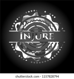Injure grey camouflaged emblem