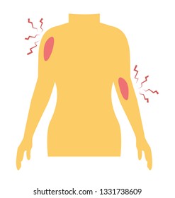 Injured body of a human flat vector 