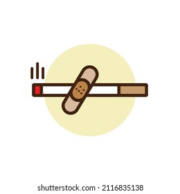 Vektorsymbol-Design verletzter Zigaretten