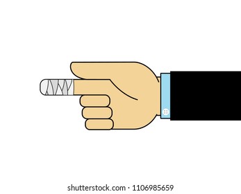 Injured finger vector