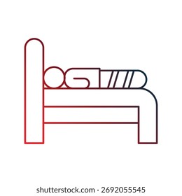 Injured icon with white background vector stock illustration