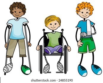 Injured Kids - Vector