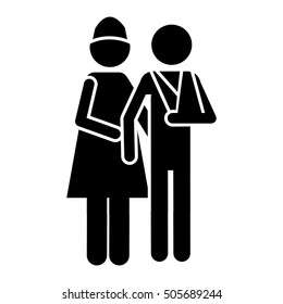 injured person icon image 