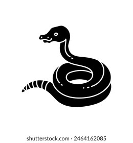 Injured snake icon Reptile animal pet veterinary black hand drawn icon