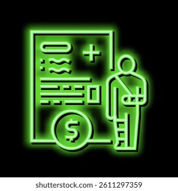injuries allowance neon light sign vector. injuries allowance illustration
