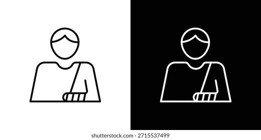 Ícone de lesões no desenho da linha. Ícones de traçado editáveis.