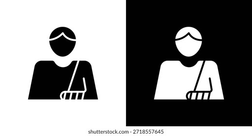 Ícone de lesões ilustração vetorial - ícones de vetor de estilo preto de alta qualidade