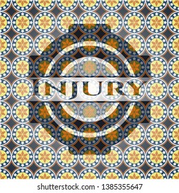 Injury arabesque emblem background. arabic decoration.