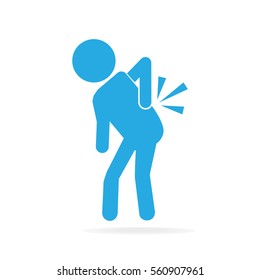 Injury Of The Back Pain Icon, Medical Icon Vector Illustration