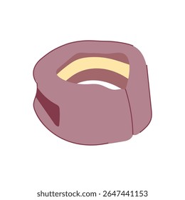 injury cervical neck collar cartoon. recovery alignment, comfort stability, immobilization therapy injury cervical neck collar sign. isolated symbol vector illustration