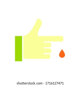 Injury flat icon. This icon is suitable for your design needs such as posters, announcements, web design, etc.