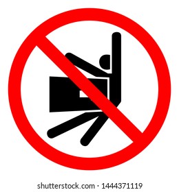 Injury Hazard Body Crush Force From Side Symbol Sign, Vector Illustration, Isolate On White Background Label .EPS10