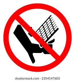 Injury Hazard Crush Hazard Symbol Sign, Vector Illustration, Isolate On White Background Label .EPS10