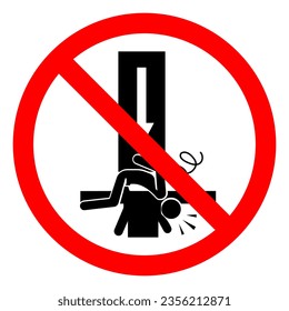 Injury Hazard Crush Hazard Symbol Sign, Vector Illustration, Isolate On White Background Label .EPS10