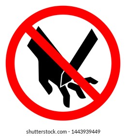 Injury Hazard Cutting Of Fingers Angled Blade Symbol Sign, Vector Illustration, Isolate On White Background Label .EPS10