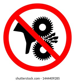 Injury Hazard Cutting of Fingers Rotating Blades Symbol Sign, Vector Illustration, Isolate On White Background Label .EPS10