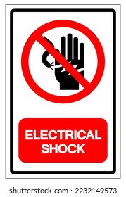 Injury Hazard Electrical Shock Electrocution Symbol Sign, Vector Illustration, Isolate On White Background Label .EPS10