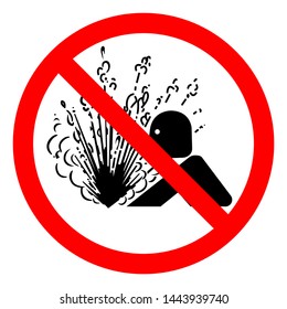 Injury Hazard Explosion Release Of Pressure Symbol Sign, Vector Illustration, Isolate On White Background Label .EPS10