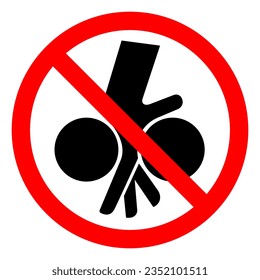 Injury Hazard Exposed Buckets and Moving Parts Symbol Sign, Vector Illustration, Isolate On White Background Label .EPS10