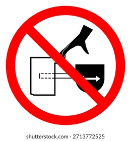 Symbol für Verletzungsgefahr-Probenahmebecher, Vektorgrafik einzeln auf weißem Hintergrund. EPS10