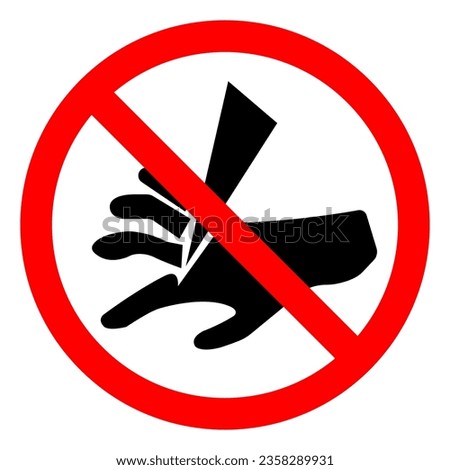 Injury Hazard Sharp Edges Watch Your Fingers Symbol Sign, Vector Illustration, Isolate On White Background Label .EPS10
