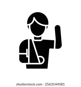 Injury icon Isolated flat vector in outline