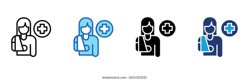 Injury icon Multi Style Vector Illustration