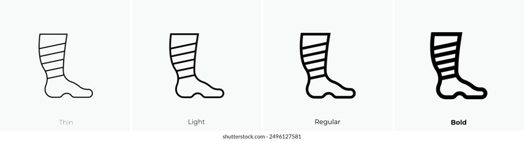 injury icon. Thin, Light Regular And Bold style design isolated on white background