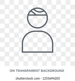 Injury icon. Trendy flat vector Injury icon on transparent background from Health and Medical collection. High quality filled Injury symbol use for web and mobile