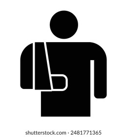 Injury icon vector on white background