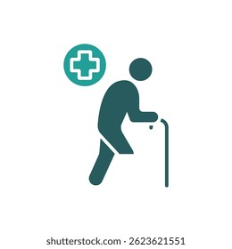 injury  icon. vector.Editable stroke.linear style sign for use web design,logo.Symbol illustration.