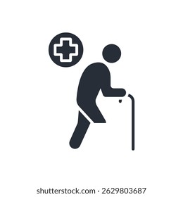 ícone de lesão. vetor.Sinal editável de estilo traço.linear para usar web design,ilustração logo.Symbol.