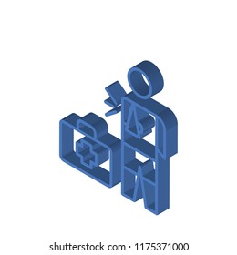 Injury isometric left top view 3D icon