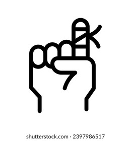 injury line icon illustration vector graphic. Simple element illustration vector graphic, suitable for app, websites, and presentations isolated on white background
