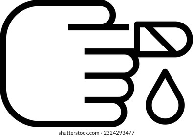 Icono de línea de lesión - Icono único, vector