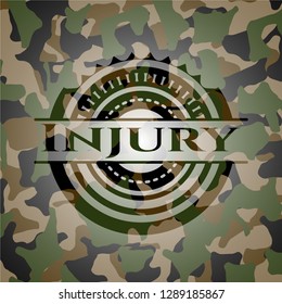 Injury on camouflaged texture
