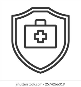 Injury Prevention Icon Vector Illustration Outline