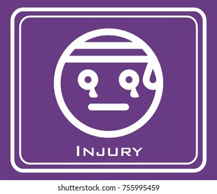 Injury vector icon
