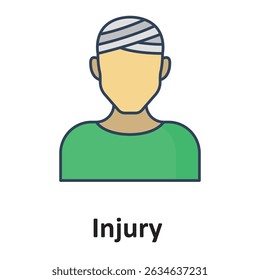 Injury vector icon which can easily edit or modify 