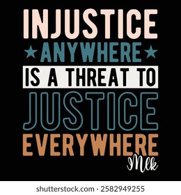 Injustice Anywhere Is a Threat to justice everywhere MLK