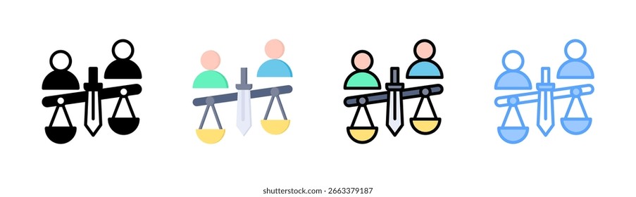 Elemento De Icono De Injusticia Para Diseño Y Vector