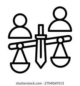 Injustice Icon Element For Design And Vector