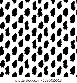 Ink abstarct shapes vector seamless pattern. Minimalistic natural handdrawn brushstrokes. Folk scandinavian style. Background template for social media posts, banners, printing on paper and fabric.
