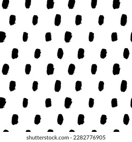 Ink abstarct shapes vector seamless pattern. Minimalistic natural handdrawn brushstrokes. Folk scandinavian style. Background template for social media posts, banners, printing on paper and fabric.
