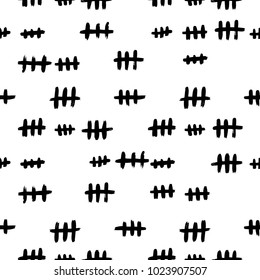 Ink abstract seamless pattern. Background with artistic strokes in black and white sketchy style. Design element for backdrops and textile